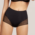 GISELA -1/0349 Guaina contenitiva in microfibra con pizzo effetto perizoma