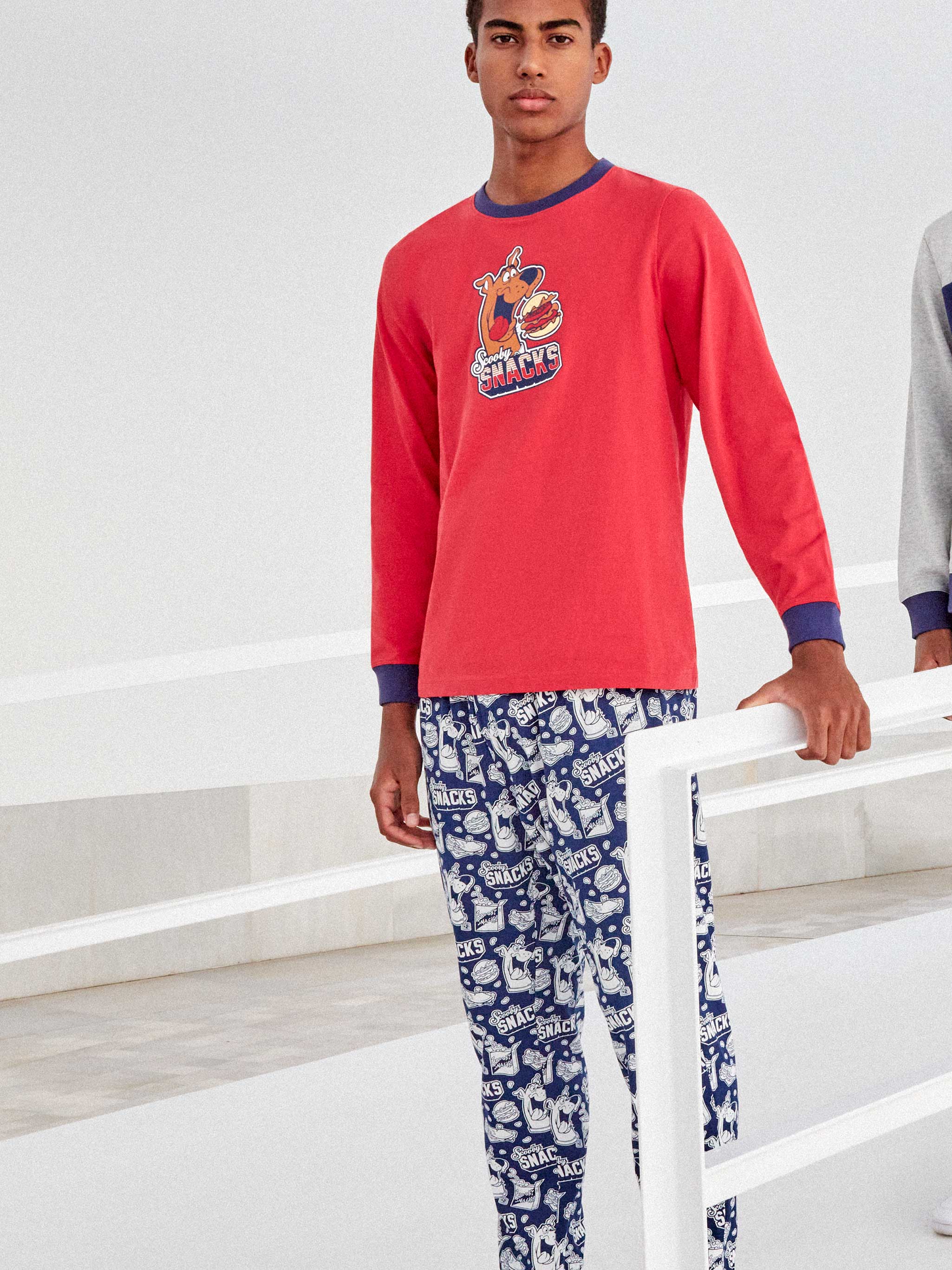 GISELA - 2/20246S - Pigiama uomo Scooby Doo in cotone, con coulisse in vita