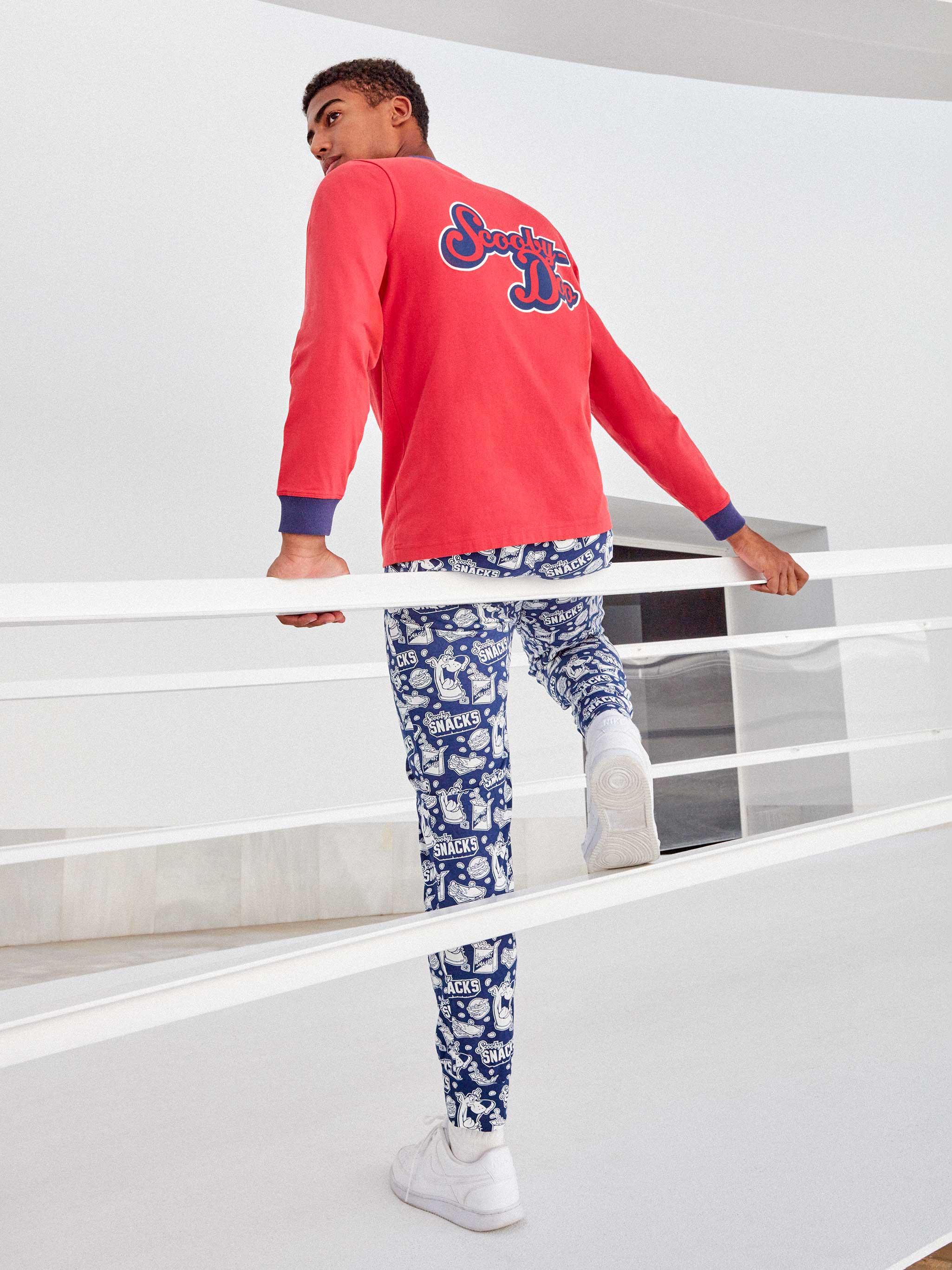 GISELA - 2/20246S - Pigiama uomo Scooby Doo in cotone, con coulisse in vita