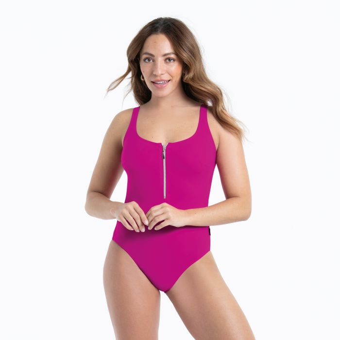 ROSA FAIA- 7742 - Style Elouise costume intero con zip frontale e sostegno per seni importanti