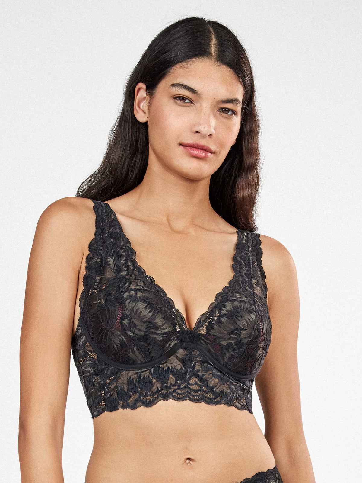 Gisela - Reggiseno Bralette - 10189 - con raffinati inserti in velluto coppa e ferretto (Copia)
